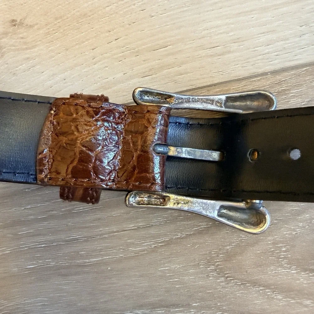 Vintage 90's Liz Claiborne‎ Brown Leather Belt